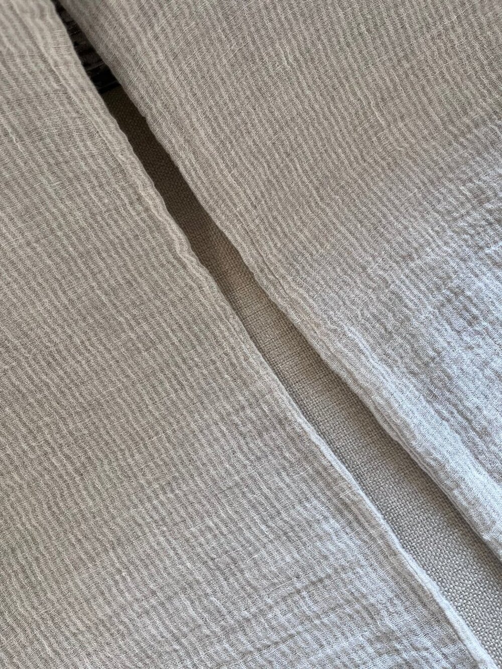 NEW! Italian 100% Linen BOGETTA DI LINO Striped Ivory Wide Leg Beach Pants XS - Picture 9 of 16